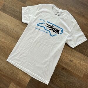 Sitka x North Carolina White T Shirt Men's Sz S Hunting Casual S/S